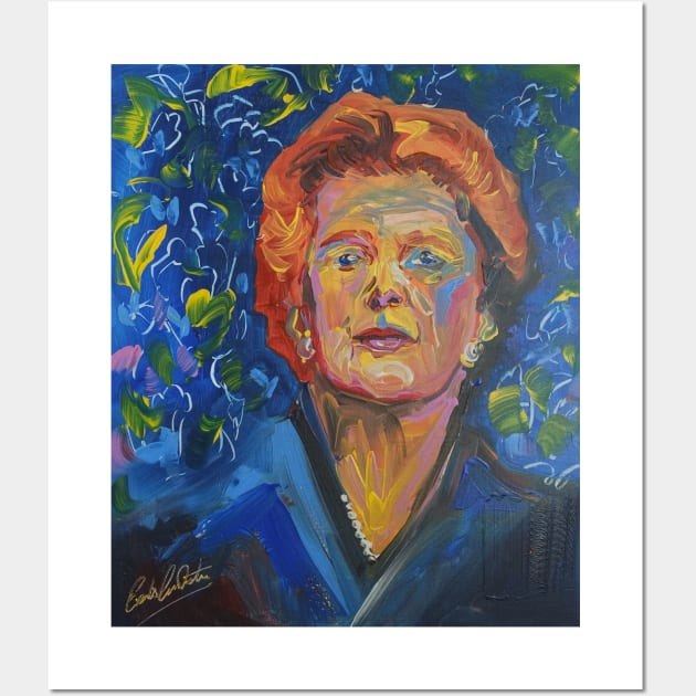 Margaret Thatcher colourful portrait Wall Art by artsale